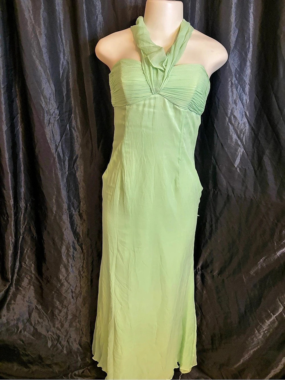 Tiffany Designs vintage Maxi Dress in Green Size 6 Like New